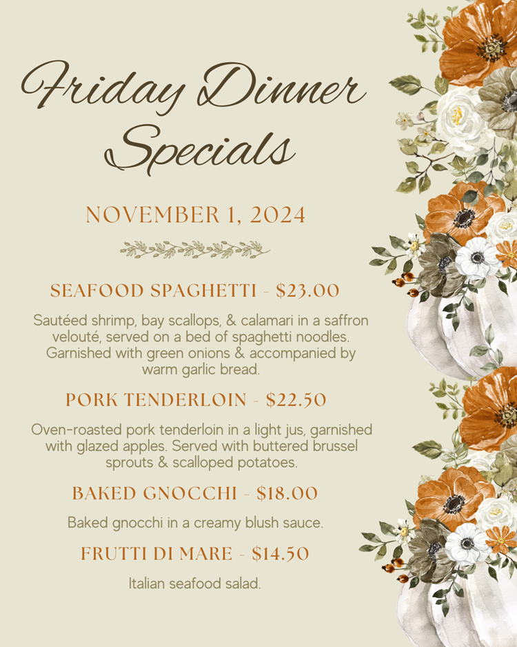 November 1st Specials