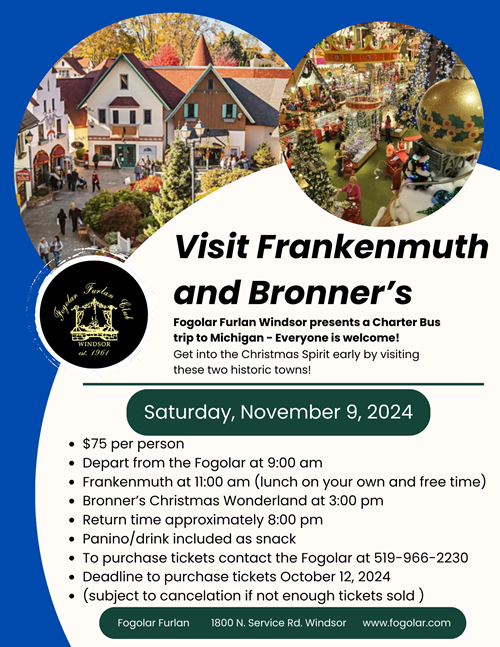 Frankenmuth - November 9th